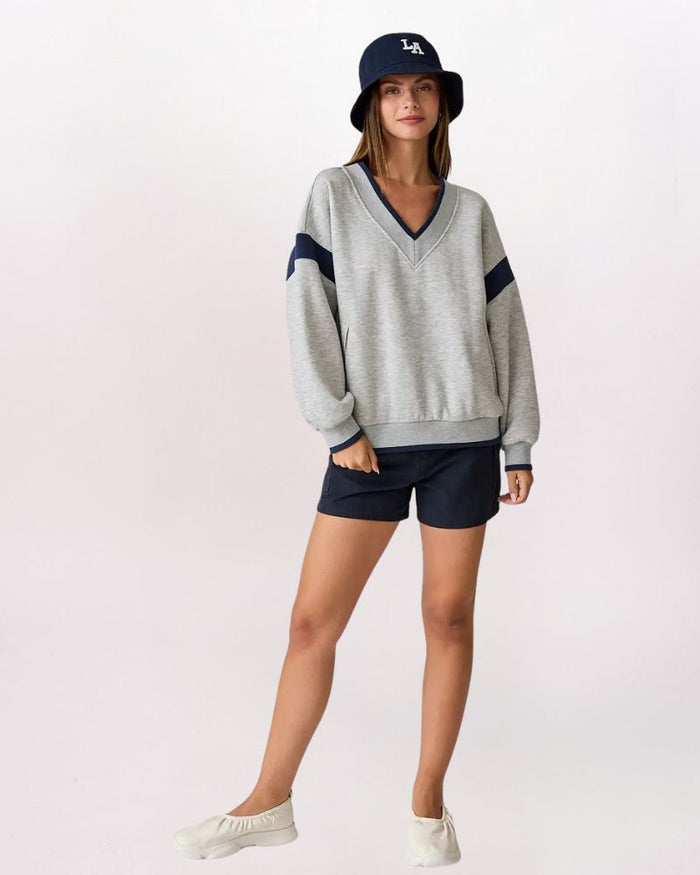 VARSITY STRIPE SWEATSHIRT