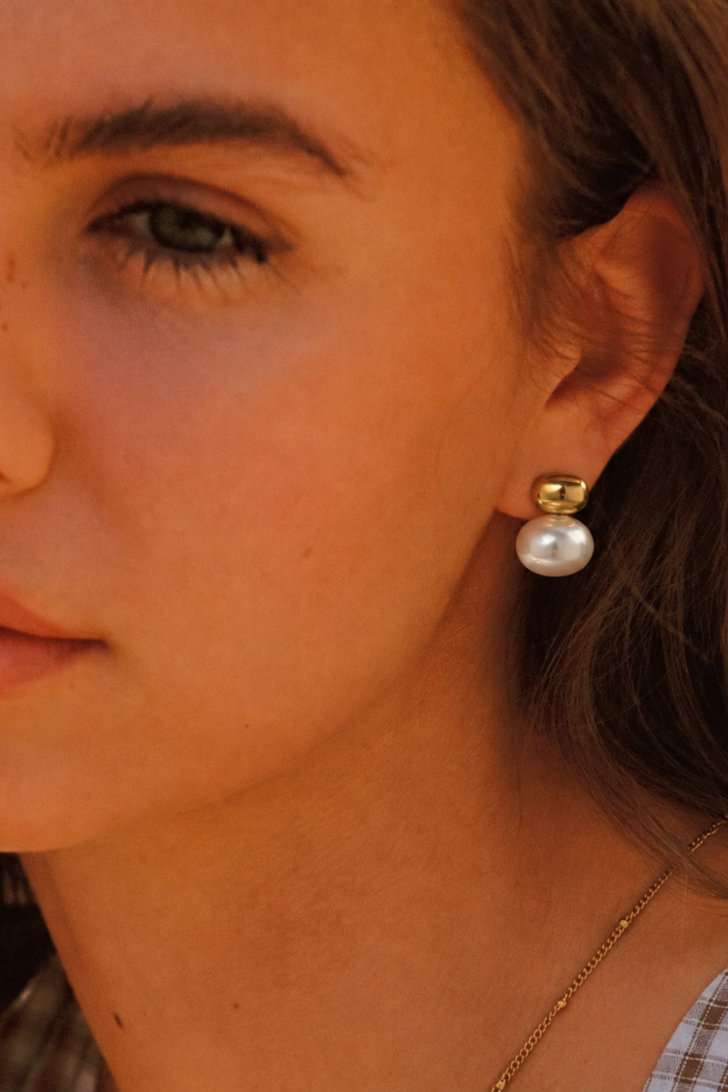 RORY STACKED PEARL STUD
