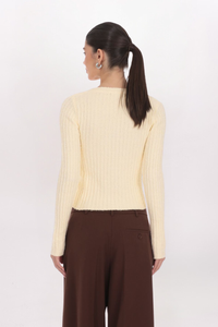 RIBBED KNIT CARDIGAN