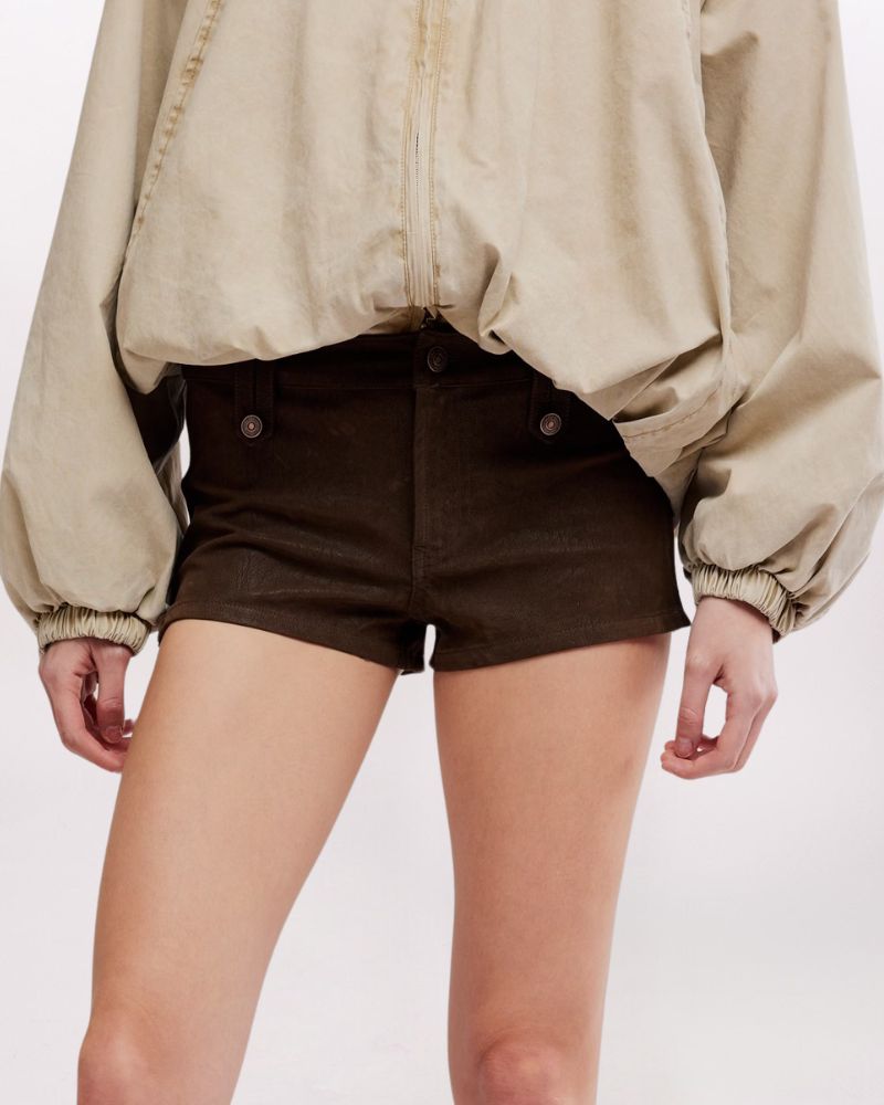 VAGABOND SUEDE SHORT, CHOCOLATE TORE