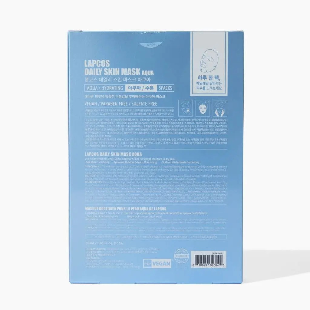 AQUA SHEET MASK - 5PK
