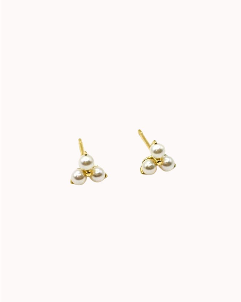 TRIPLE PEARL STUD