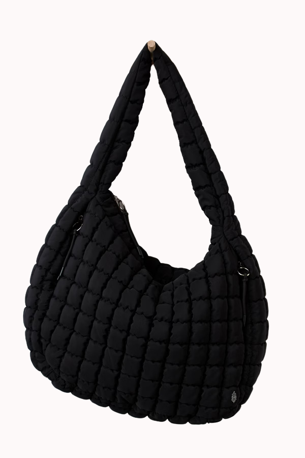 QUILTED CARRYALL BAG - BLACK