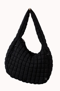 QUILTED CARRYALL BAG - BLACK