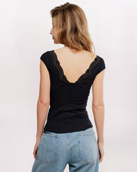 BLUSH HOUR TEE, BLACK