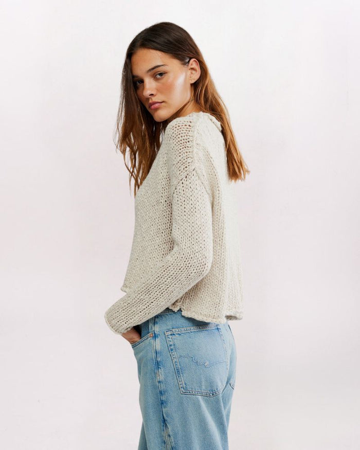 ROLL NECK OPAL SWEATER, TEA