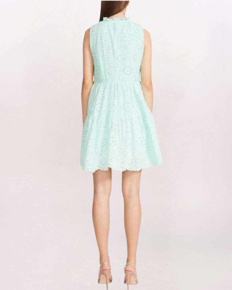 SL PAPAYA FLOUNCE DRESS, BAY GREEN