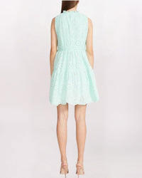 SL PAPAYA FLOUNCE DRESS, BAY GREEN