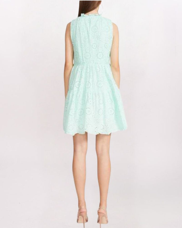 SL PAPAYA FLOUNCE DRESS, BAY GREEN