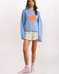 OPEN KNIT STAR SWEATER