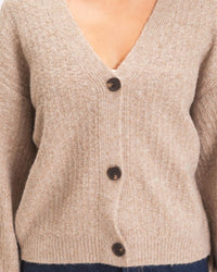 COZY GRANDPA CARDIGAN, DK TAUPE