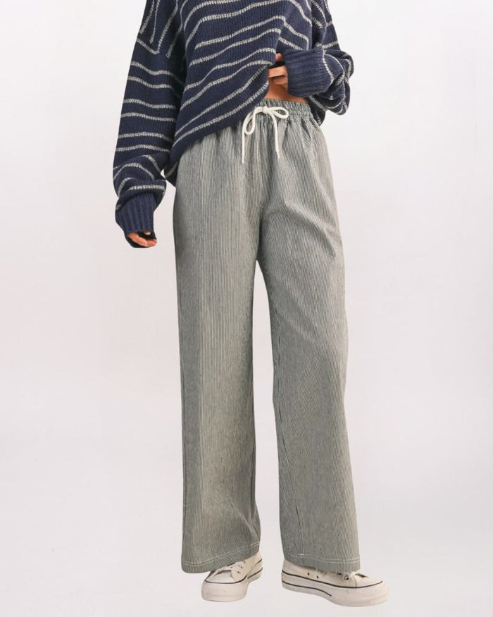 WIDE LEG STRIPED PANT