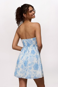 SOFT FLORAL KEYHOLE DRESS