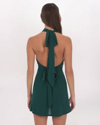 COWL NECK HALTER DRESS