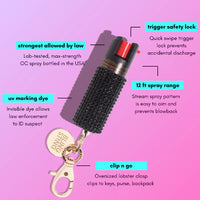 PEPPER SPRAY - GOLD RHINESTONE