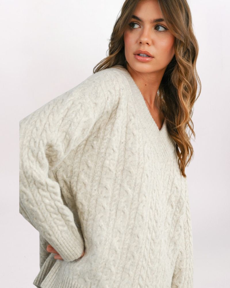 LUXE V-NECK SWEATER