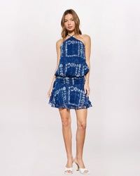 HIGH NECK PAISLEY DRESS