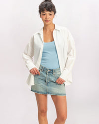 POPLIN BUTTONDOWN, WHITE