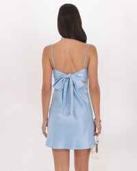 SATIN SWEETHEART NECK DRESS