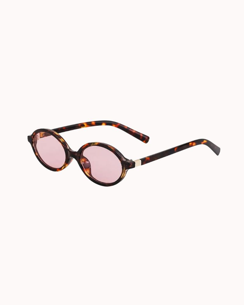 OVAL FRAME SUNGLASSES - TORT