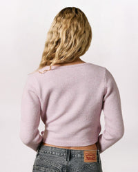 COZY WRAP DETAIL SWEATER, BLUSH