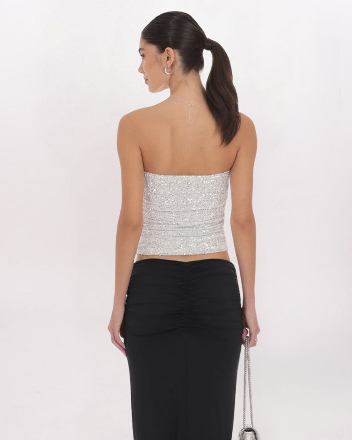 STRAPLESS SEQUIN TUBE