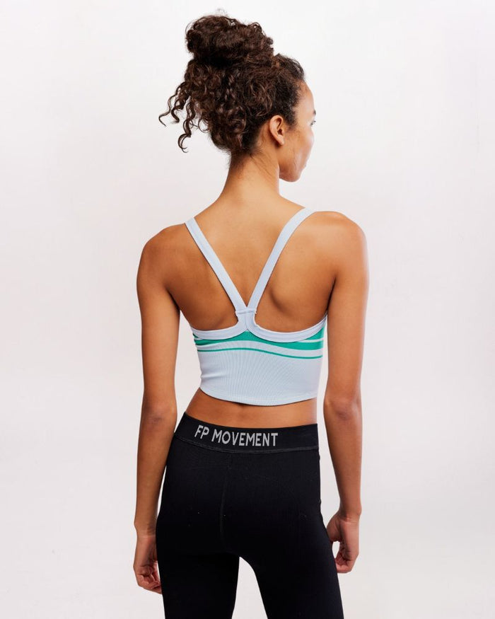 ALL CLEAR STRIPED CAMI, ARCTIC SNOW