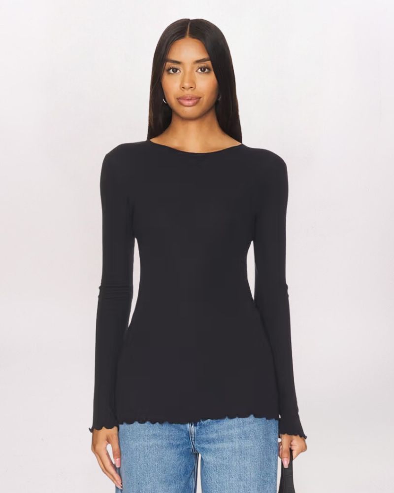 LS LONG NIGHTS LAYERING TOP, BLACK