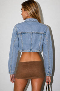 DROP HEM DENIM JACKET