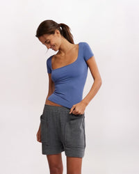 SUNFADE CLEAN LINES BABY TEE, PERI