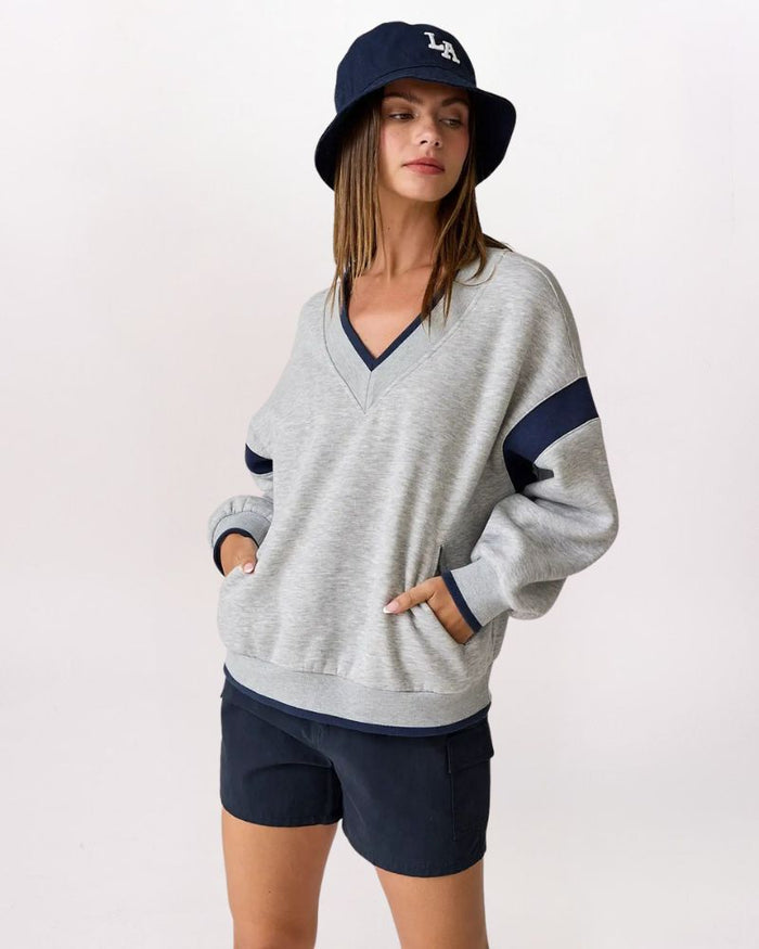 VARSITY STRIPE SWEATSHIRT