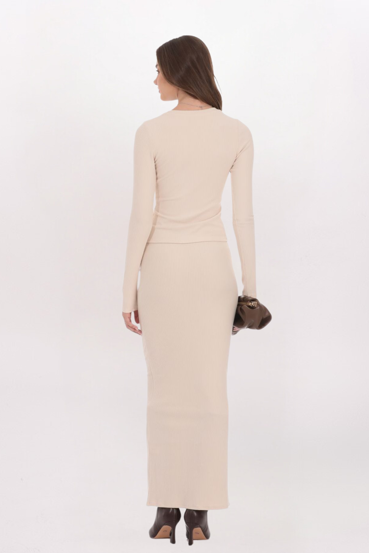 RIBBED SOFT MAXI SKIRT