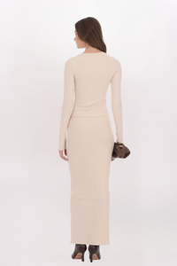 RIBBED SOFT MAXI SKIRT