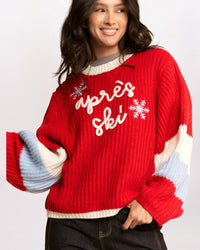 APRES SKI SWEATER W/COLORBLOCK SLEEVE