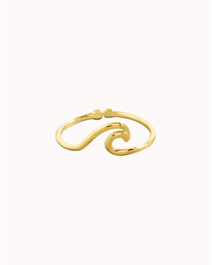 ADJUSTABLE WAVE RING - GOLD