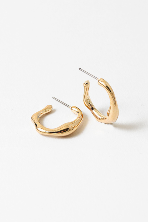 ORGANIC CIRCLE HOOP - GOLD