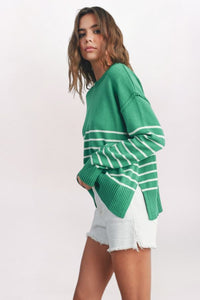 CREW STRIPED SWEATER