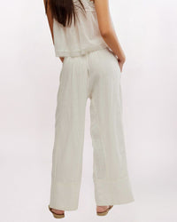 DAYS END LINEN PULL ON PANT, CLEAN IVORY