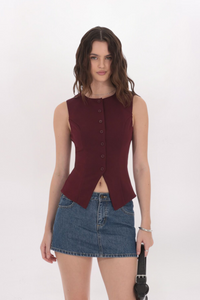 HIGH NECK VEST TOP
