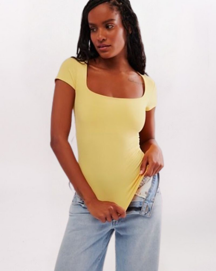 SUNFADE CLEAN LINES BABY TEE, SICILLIAN YELLOW