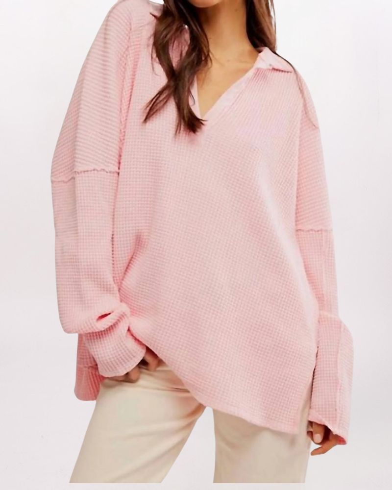 TRAVIS POLO TOP, PALE ROSETTE