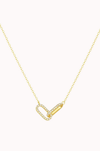 CZ INTERLOCKING OVAL NECKLACE
